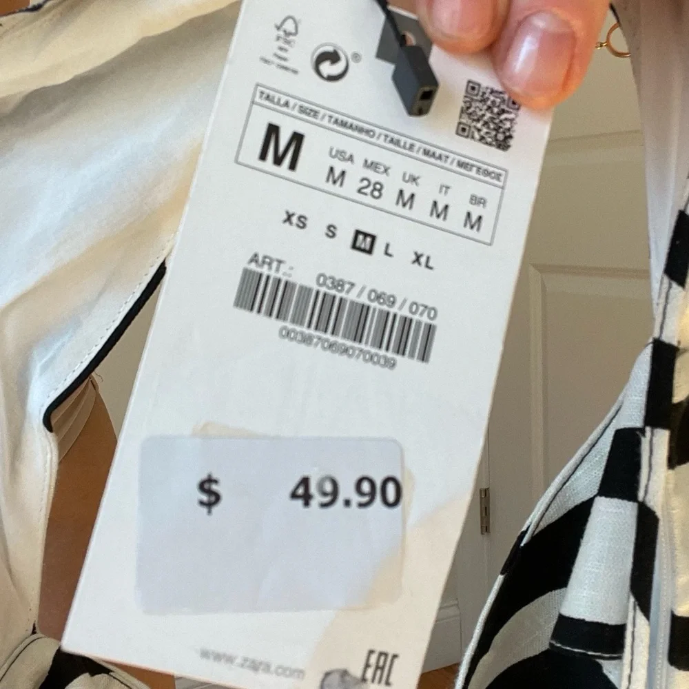 ZARA Printed Cut-Out Zebra Mini Dress - Picture 7 of 8